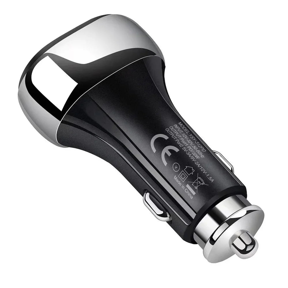 Cargador USB Dual para Auto 3.1A con Pantalla LCD — Voltímetro 12V/24V