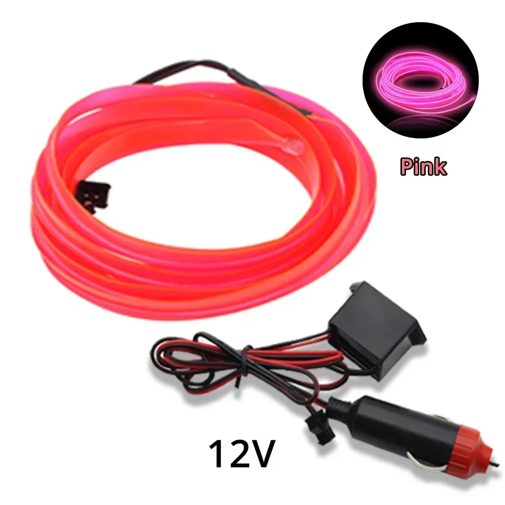 Tira LED Interior Auto 1M-5M - Luz Neón Flexible USB Decorativa