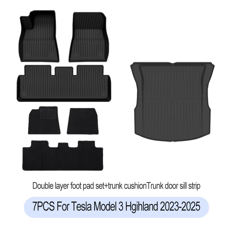 Alfombrilla para Maletero Tesla Model 3 Highland 2023-2026 - TPE Impermeable