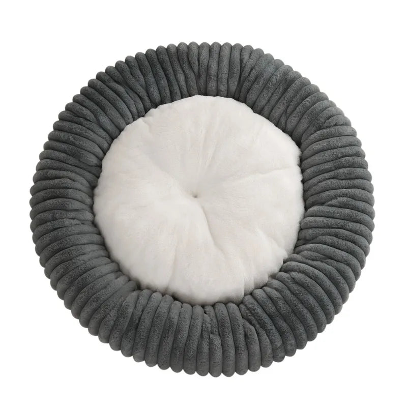 Nido de Lujo para Mascotas — Cama Circular de Felpa Gruesa