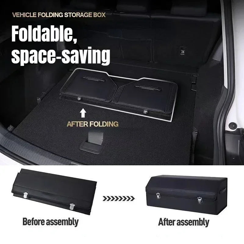 Organizador de Maletero SUV — Plegable, Piel Sintética, Múltiples Compartimentos
