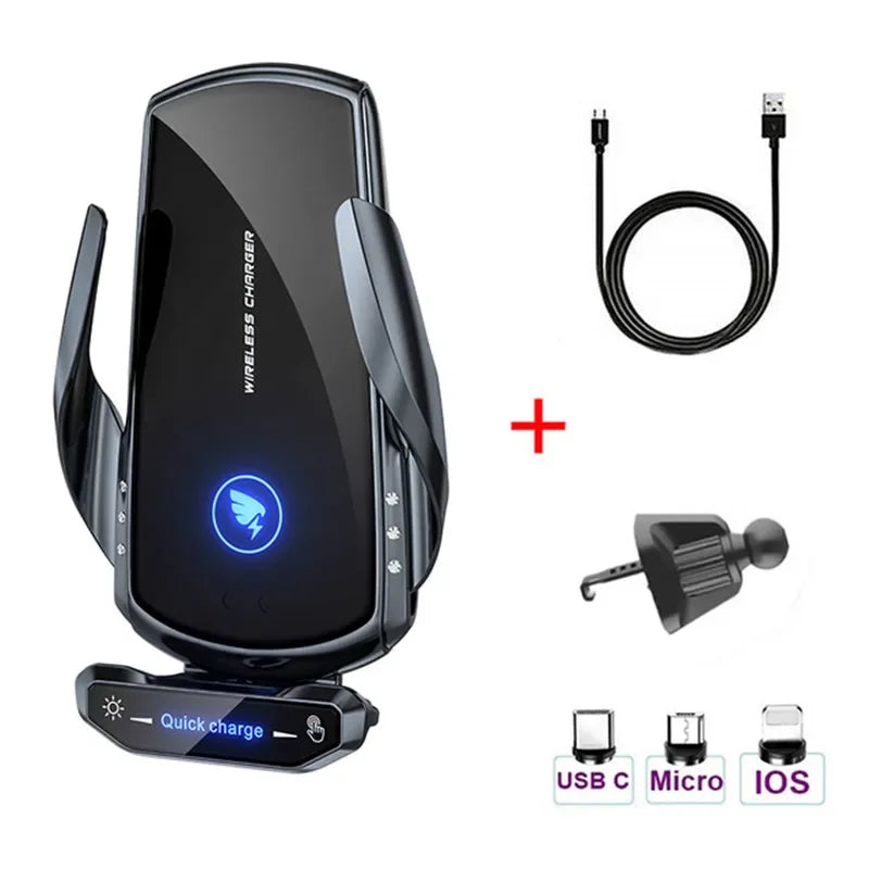 Cargador Inalámbrico Magnético 15W para Auto — Soporte iPhone, Samsung, Xiaomi