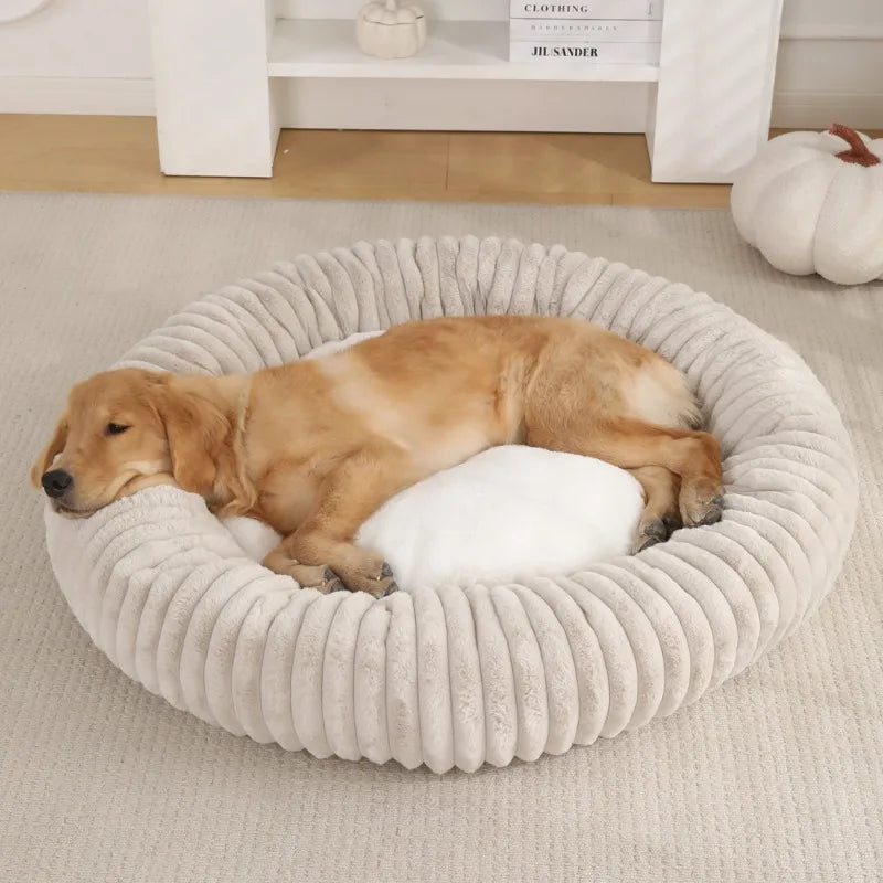 Nido de Lujo para Mascotas — Cama Circular de Felpa Gruesa
