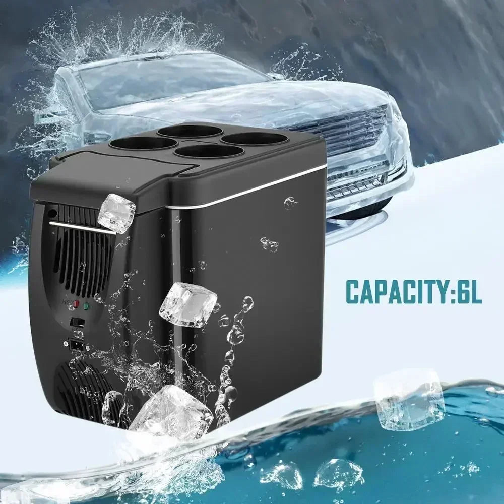 Mini Refrigerador Portátil para Auto 6L — Enfría y Calienta 12V