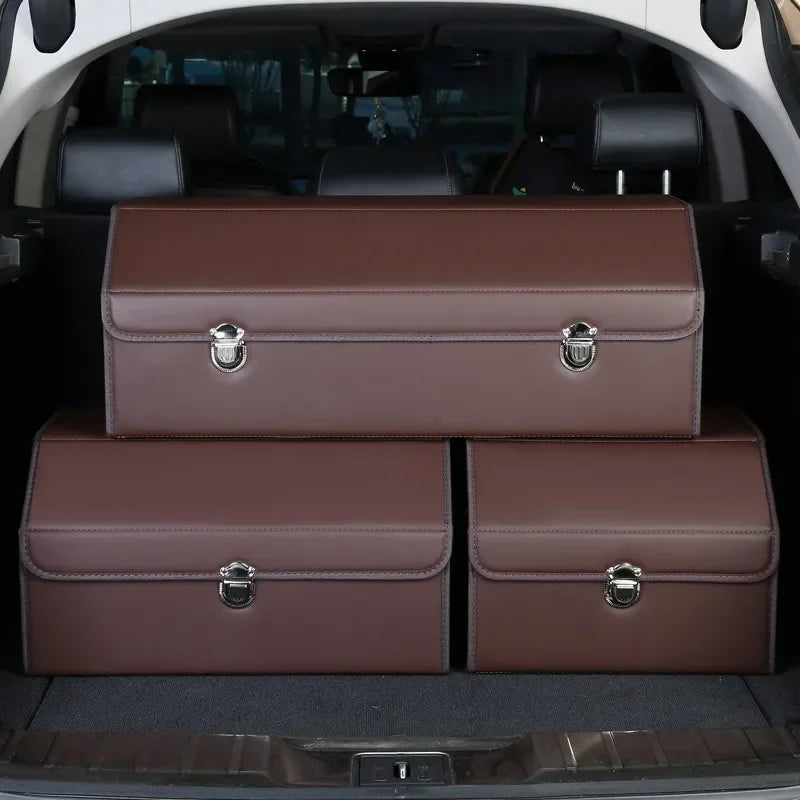 Organizador de Maletero SUV — Plegable, Piel Sintética, Múltiples Compartimentos
