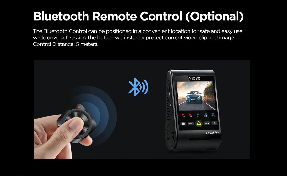 Cámara para Auto VIOFO 4K HDR WiFi — Modo Estacionamiento 24H