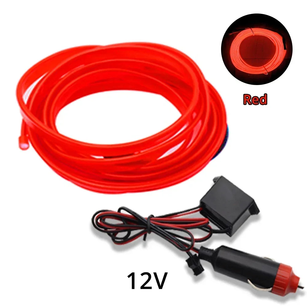 Tira LED Interior Auto 1M-5M - Luz Neón Flexible USB Decorativa