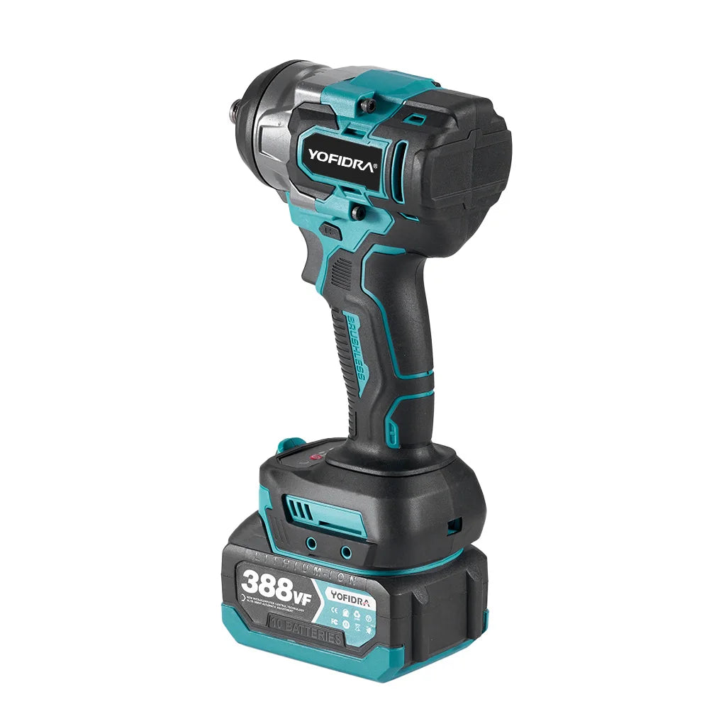 Llave de Impacto Eléctrica Sin Escobillas 1200 N·m — 5 Velocidades, 1/2", Compatible Batería Makita 18V