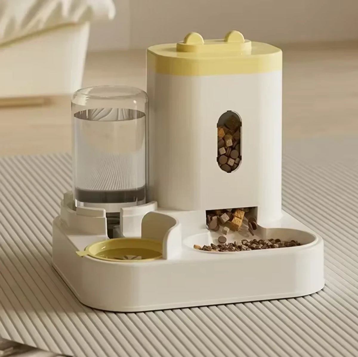 Comedero Automático para Gatos y Perros | Dispensador con Fuente de Agua 2L
