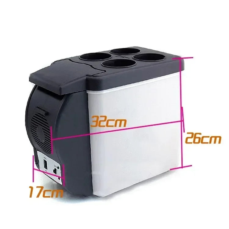 Mini Refrigerador Portátil para Auto 6L — Enfría y Calienta 12V