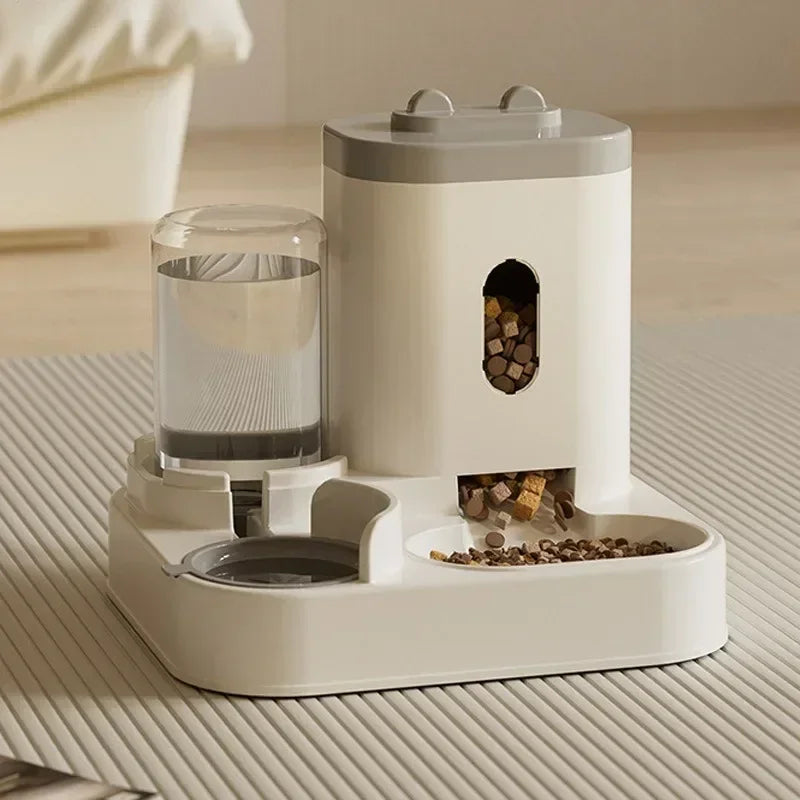 Comedero Automático para Gatos y Perros | Dispensador con Fuente de Agua 2L