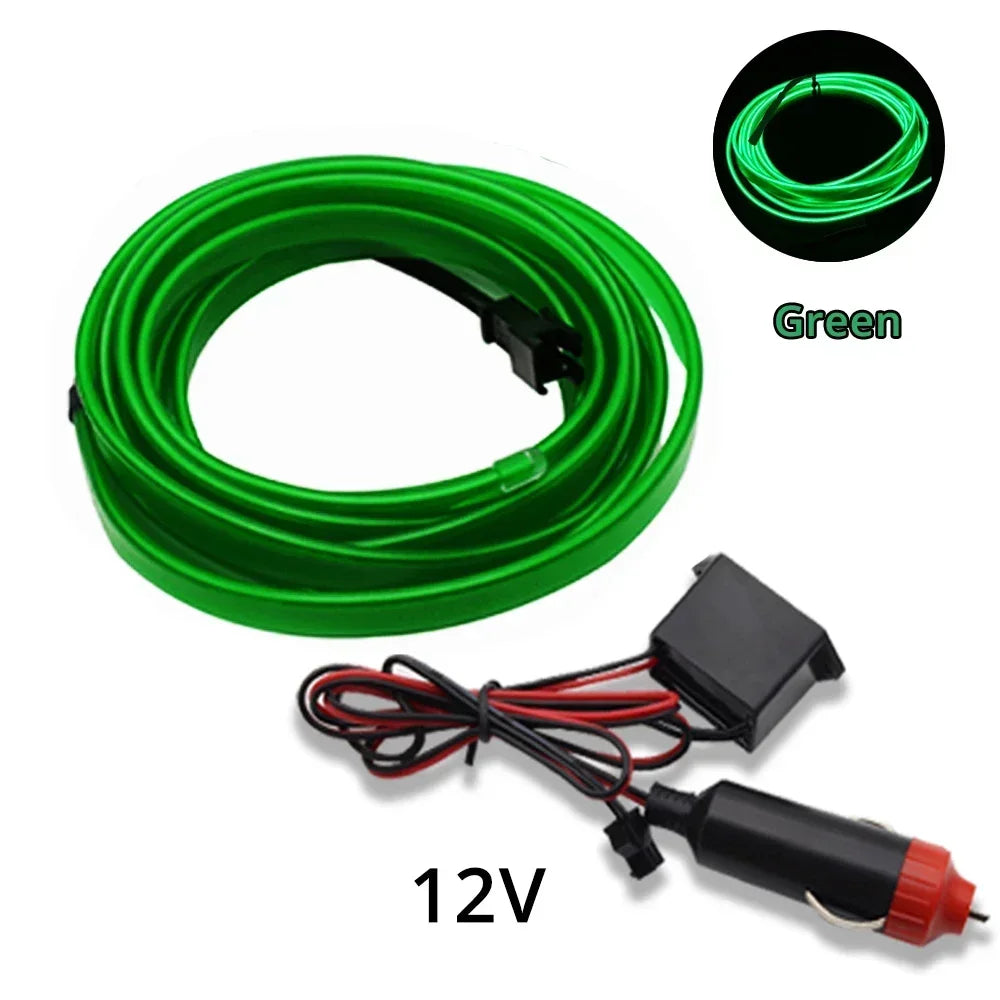 Tira LED Interior Auto 1M-5M - Luz Neón Flexible USB Decorativa