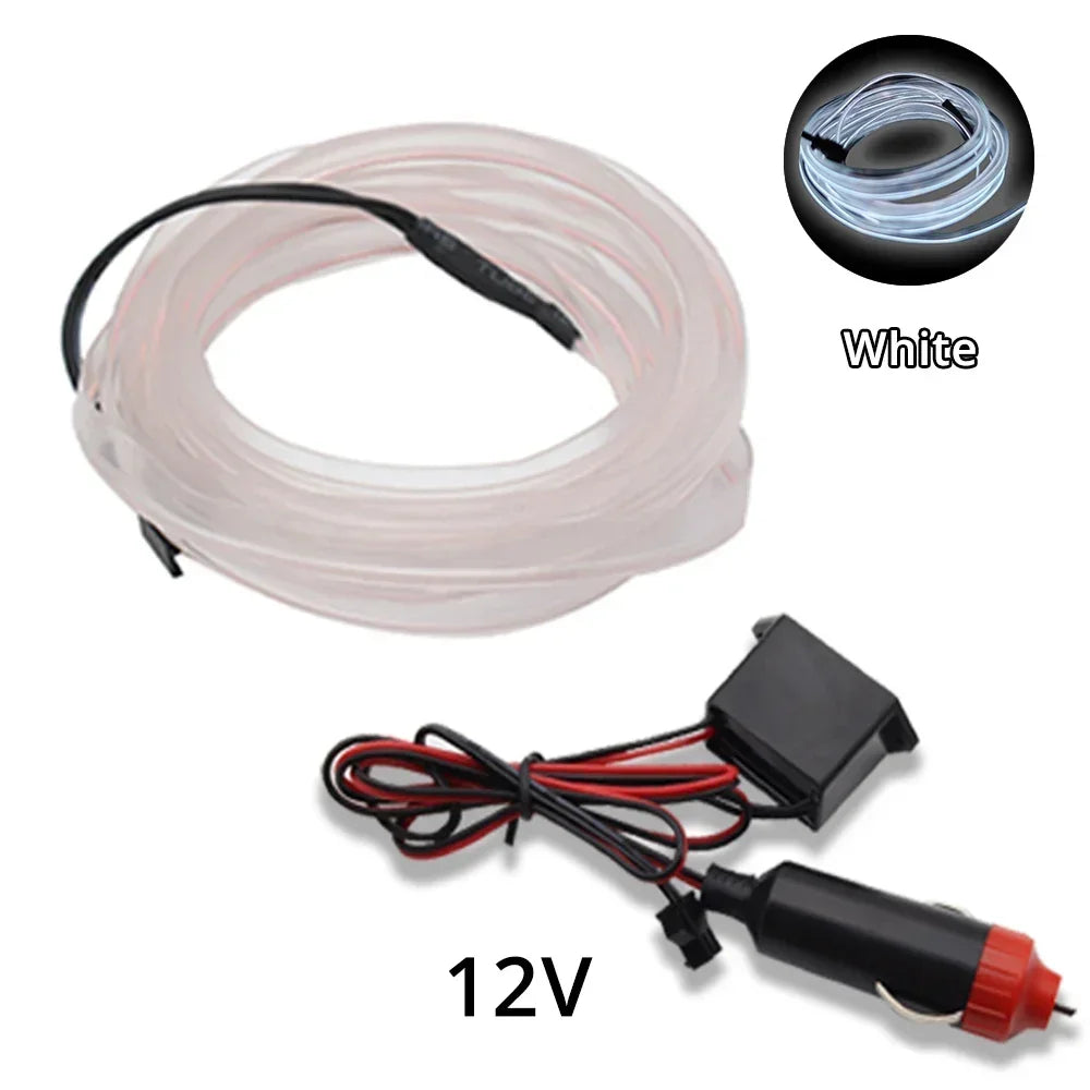 Tira LED Interior Auto 1M-5M - Luz Neón Flexible USB Decorativa