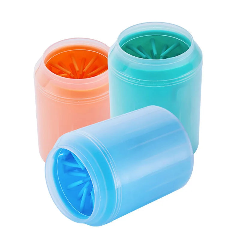 Limpiador de Patas para Perros y Gatos | Silicona Suave con Cubo Secador