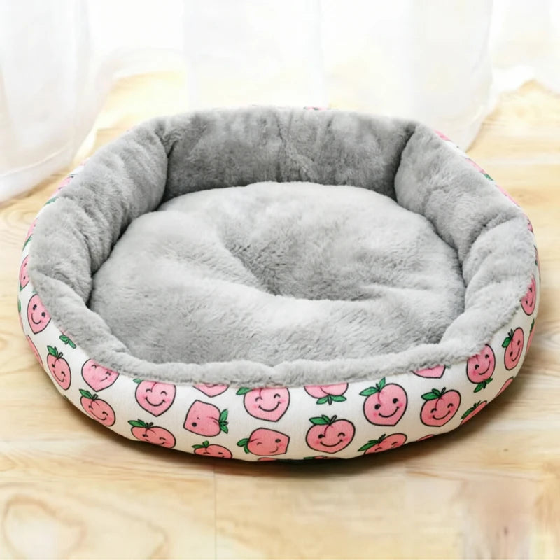 Cama Redonda de Pana para Gatos — Suave y Cálida