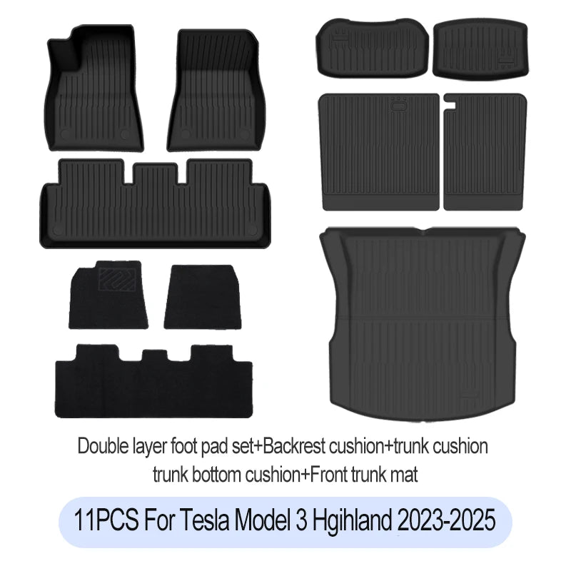 Alfombrilla para Maletero Tesla Model 3 Highland 2023-2026 - TPE Impermeable