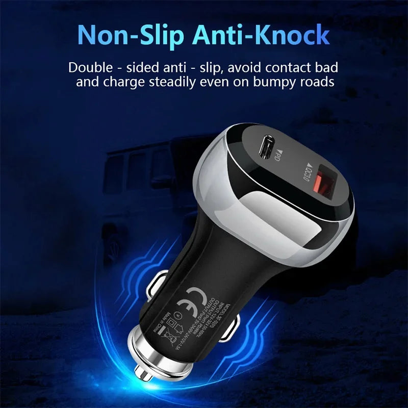 Cargador USB Dual para Auto 3.1A con Pantalla LCD — Voltímetro 12V/24V