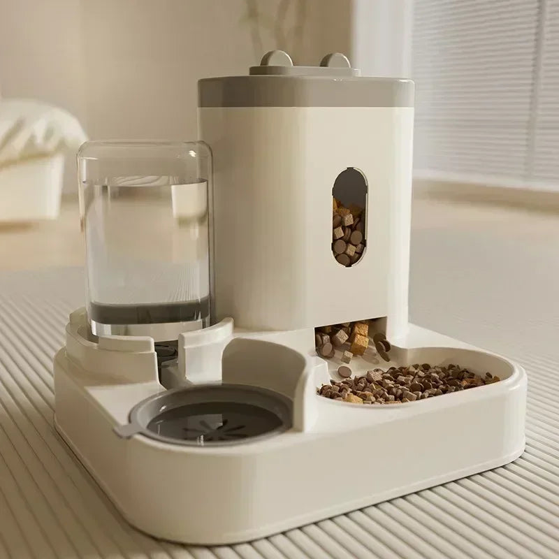 Comedero Automático para Gatos y Perros | Dispensador con Fuente de Agua 2L