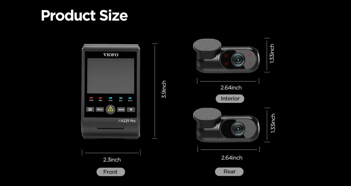 Cámara para Auto VIOFO 4K HDR WiFi — Modo Estacionamiento 24H