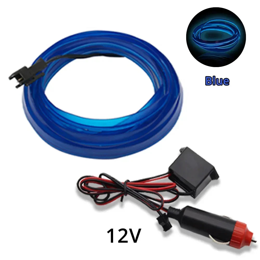 Tira LED Interior Auto 1M-5M - Luz Neón Flexible USB Decorativa