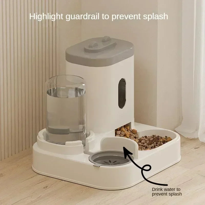 Comedero Automático para Gatos y Perros | Dispensador con Fuente de Agua 2L