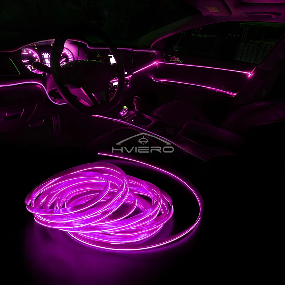 Tira LED Interior Auto 1M-5M - Luz Neón Flexible USB Decorativa