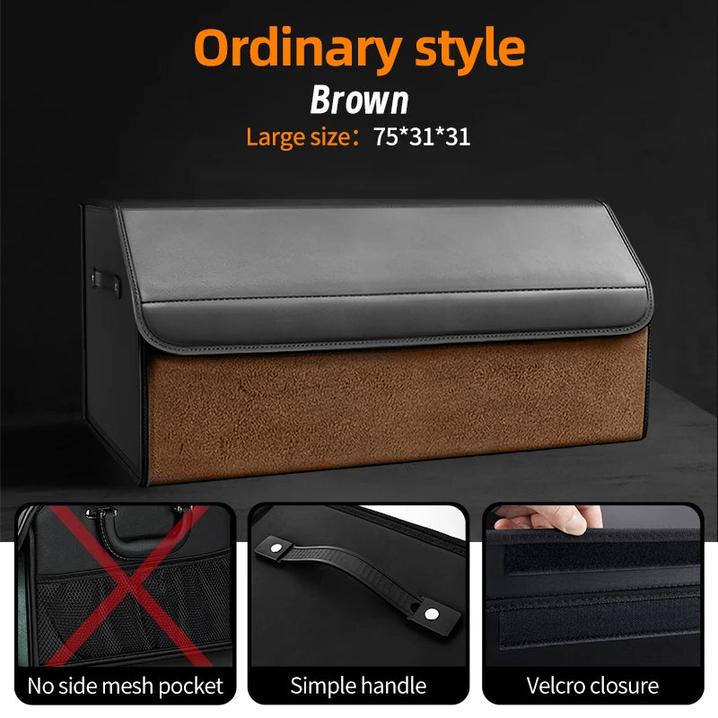 Organizador de Maletero Premium de Gamuza — Plegable, 29L / 40L / 61L