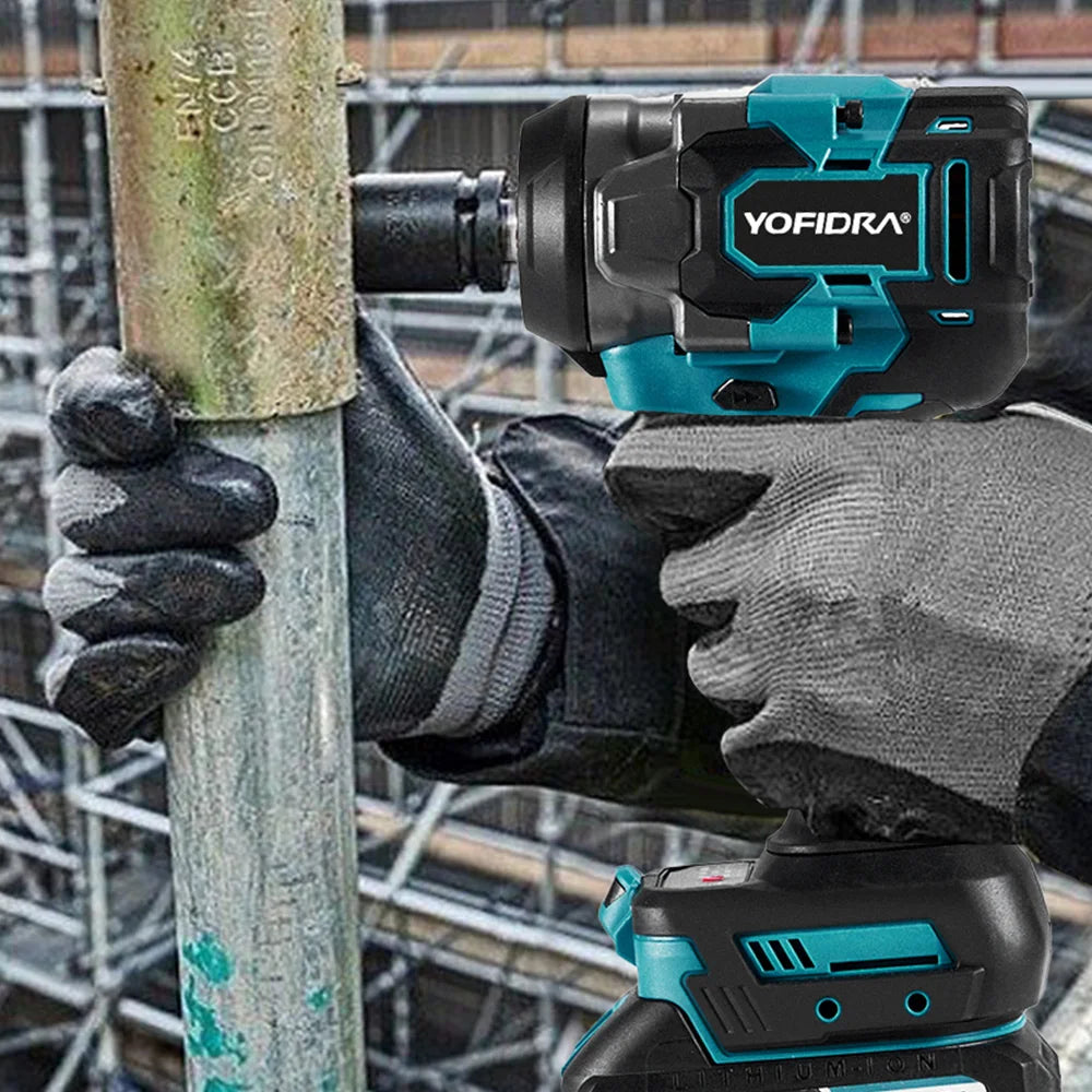 Llave de Impacto Eléctrica Sin Escobillas 1200 N·m — 5 Velocidades, 1/2", Compatible Batería Makita 18V