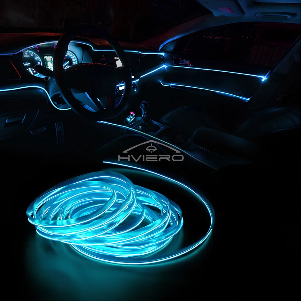 Tira LED Interior Auto 1M-5M - Luz Neón Flexible USB Decorativa