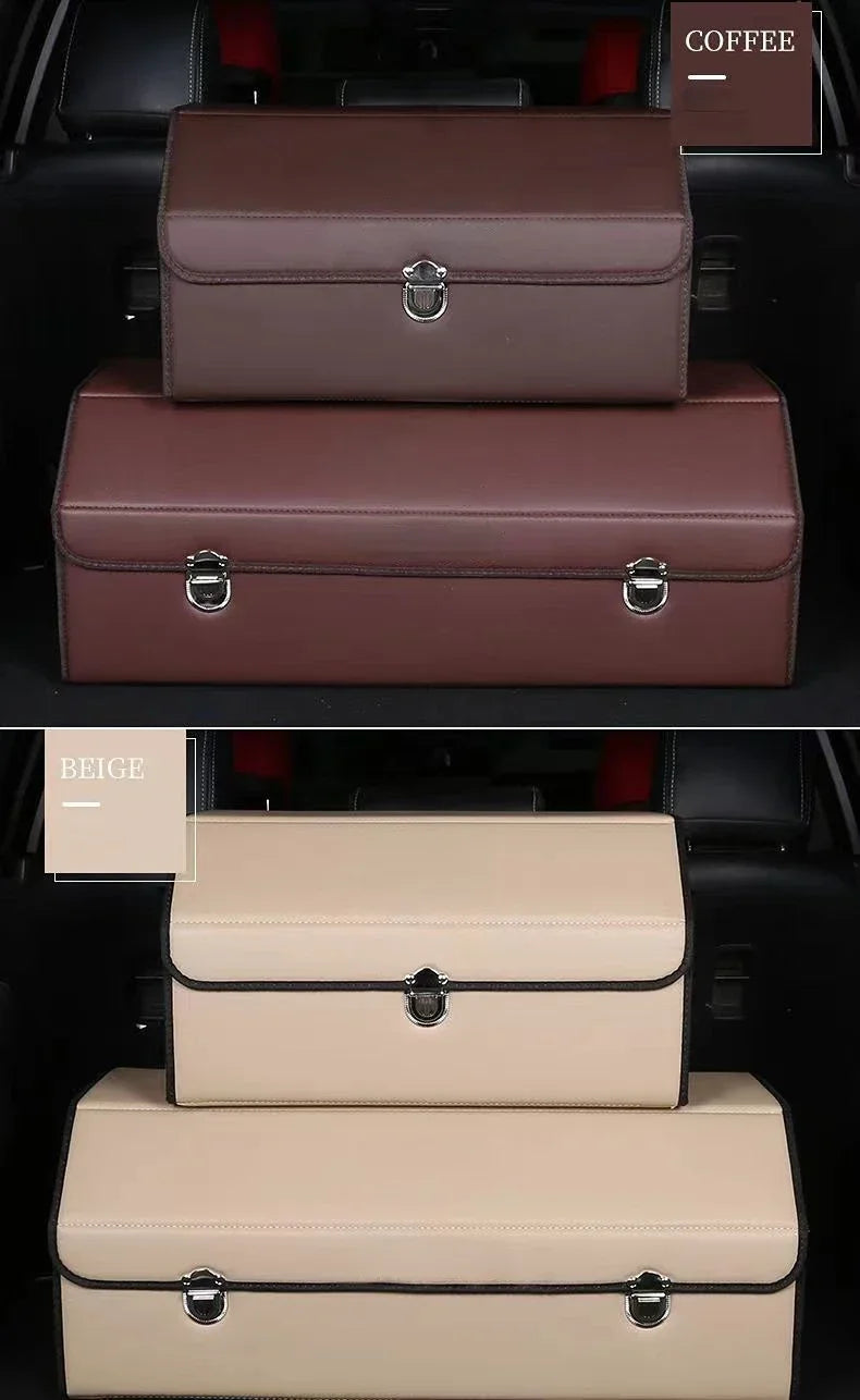 Organizador de Maletero SUV — Plegable, Piel Sintética, Múltiples Compartimentos