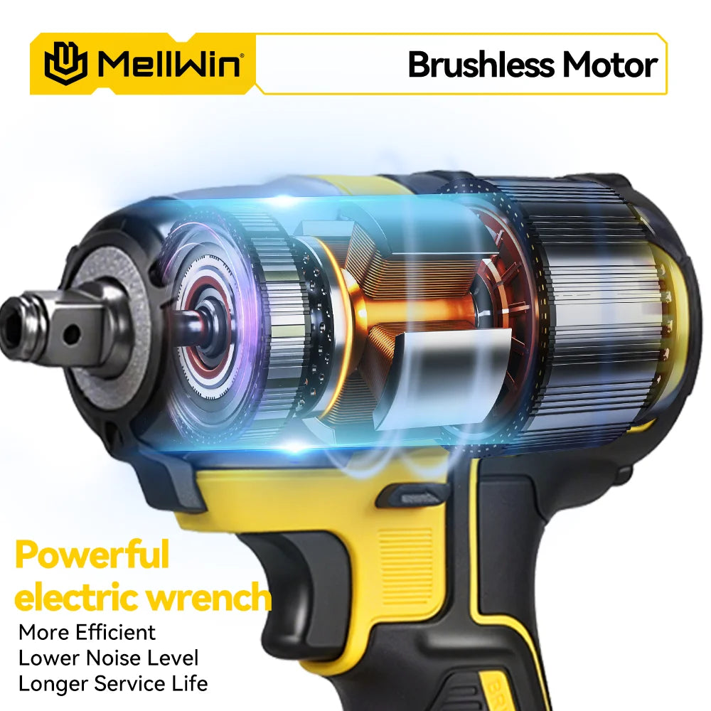 Llave Eléctrica 3 en 1 Sin Escobillas 520 N·m — Llave de Impacto + Destornillador + Taladro, Compatible Makita 18V