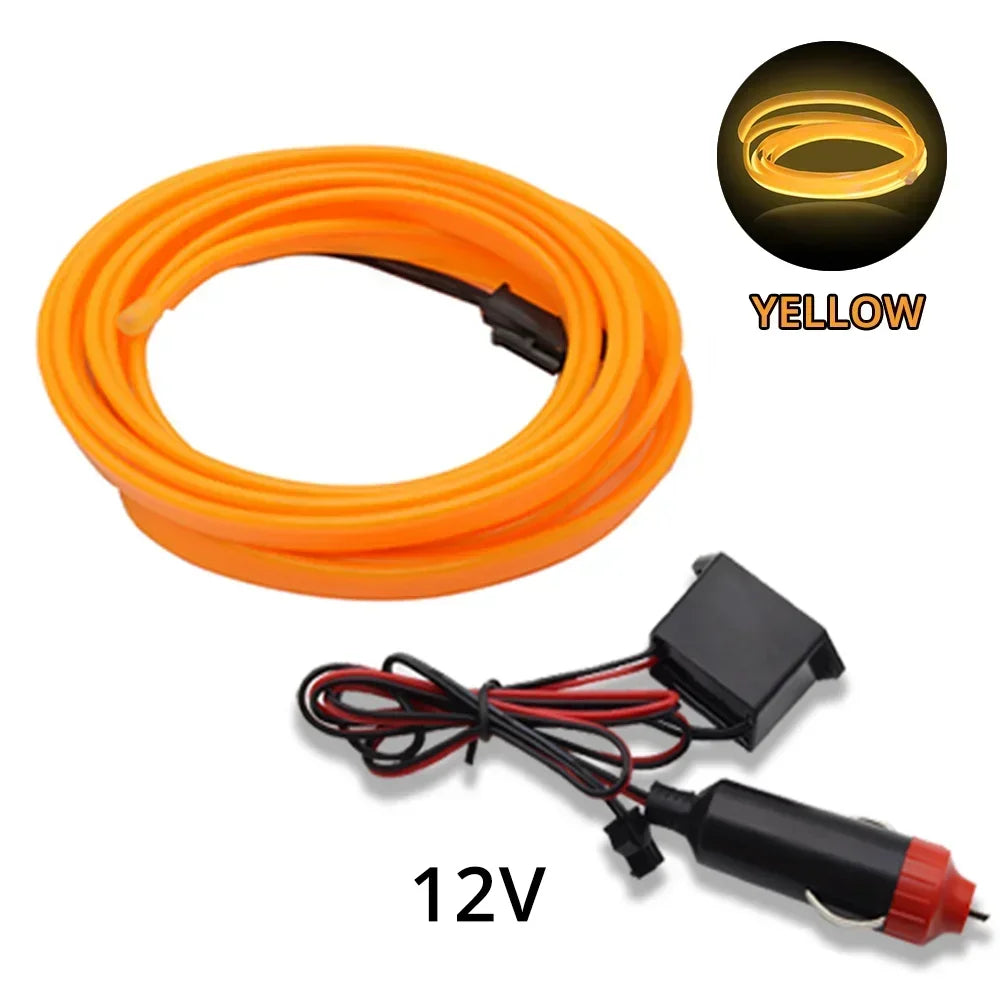 Tira LED Interior Auto 1M-5M - Luz Neón Flexible USB Decorativa