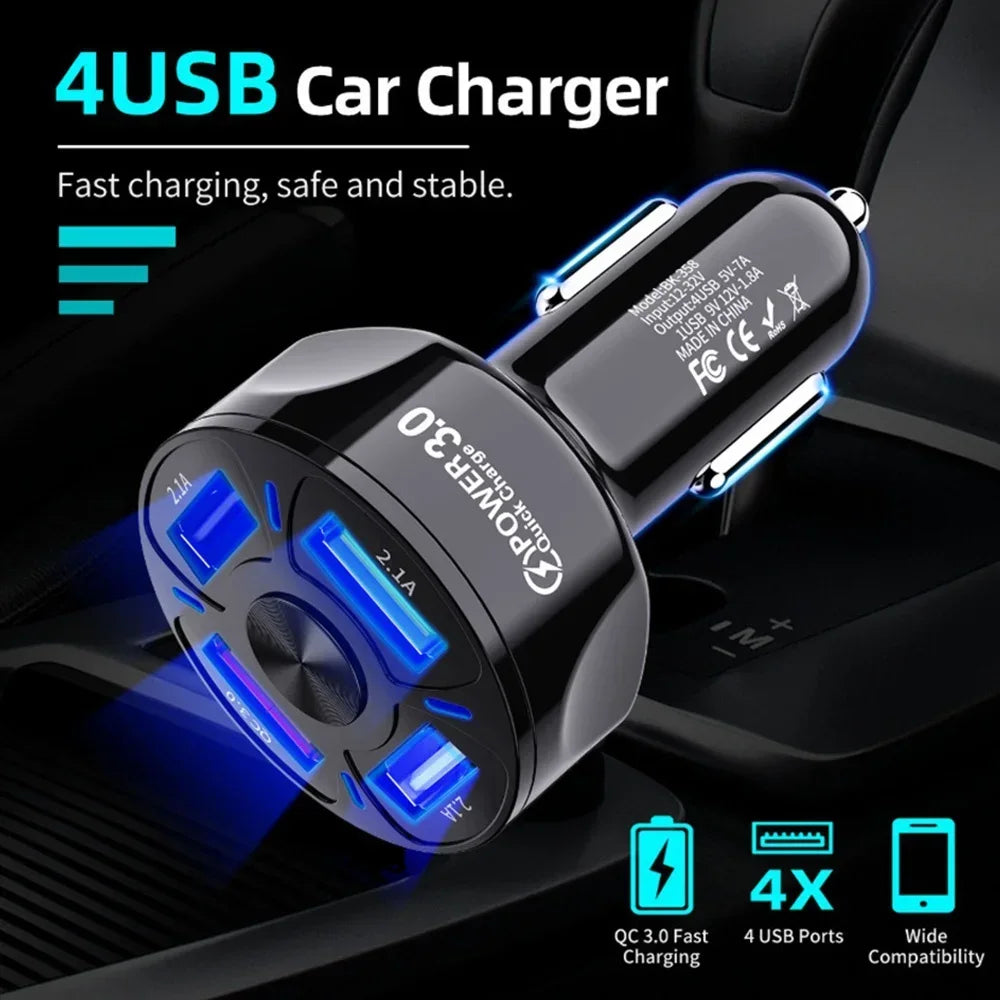 Cargador USB Dual para Auto 3.1A con Pantalla LCD — Voltímetro 12V/24V