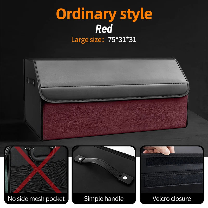 Organizador de Maletero Premium de Gamuza — Plegable, 29L / 40L / 61L