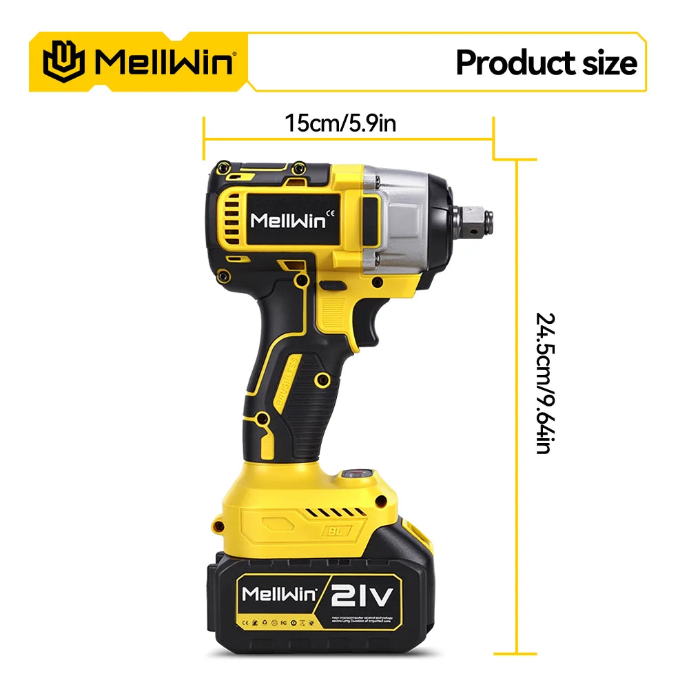 Llave Eléctrica 3 en 1 Sin Escobillas 520 N·m — Llave de Impacto + Destornillador + Taladro, Compatible Makita 18V