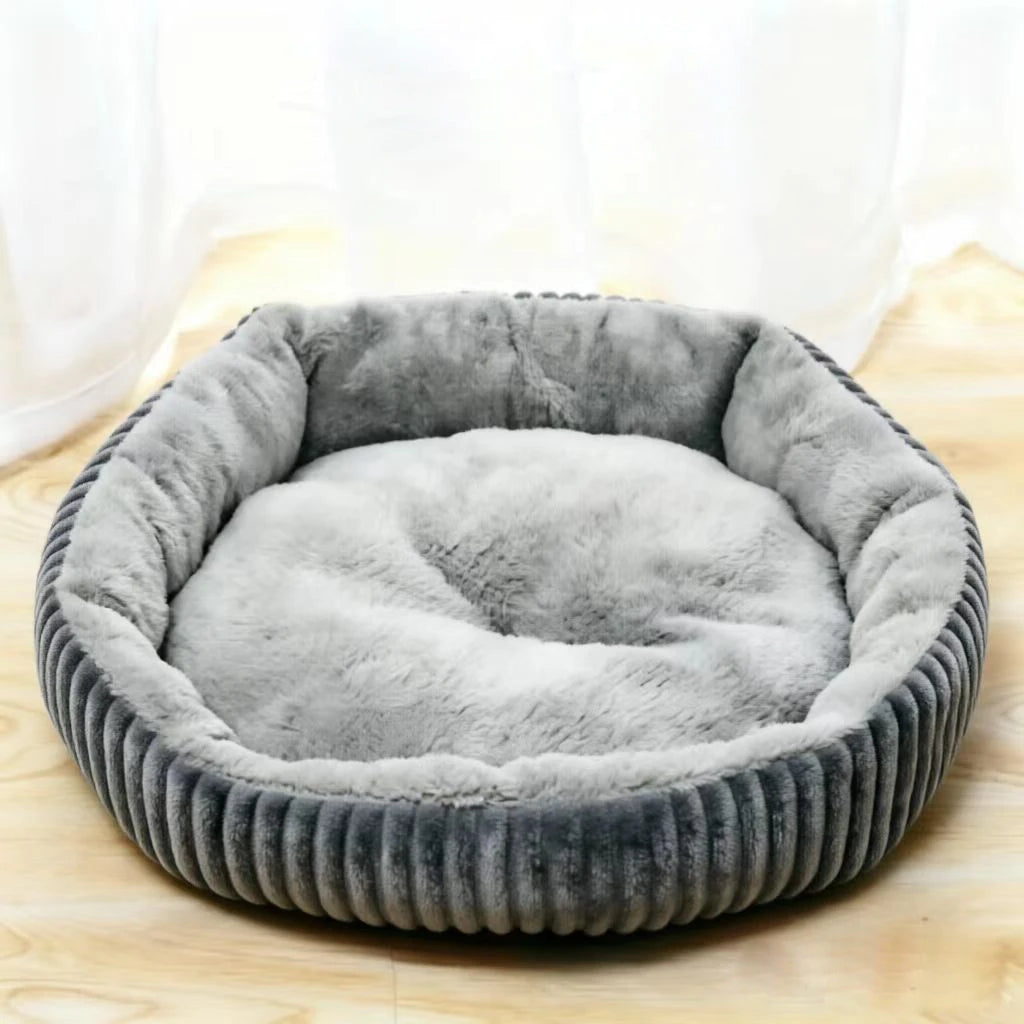 Cama Redonda de Pana para Gatos — Suave y Cálida