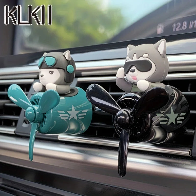 Ambientador Decorativo para Auto — Difusor de Perfume con Clip, Diseños Husky, Oso, Perro