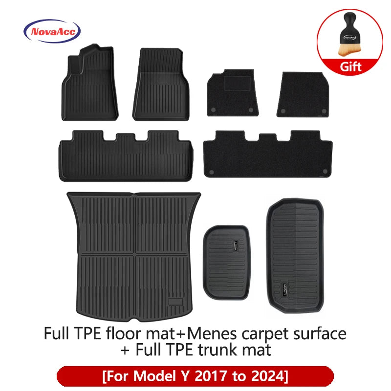 Alfombrillas TPE para Tesla Model Y/3 2021-2024 LHD - Todo Clima