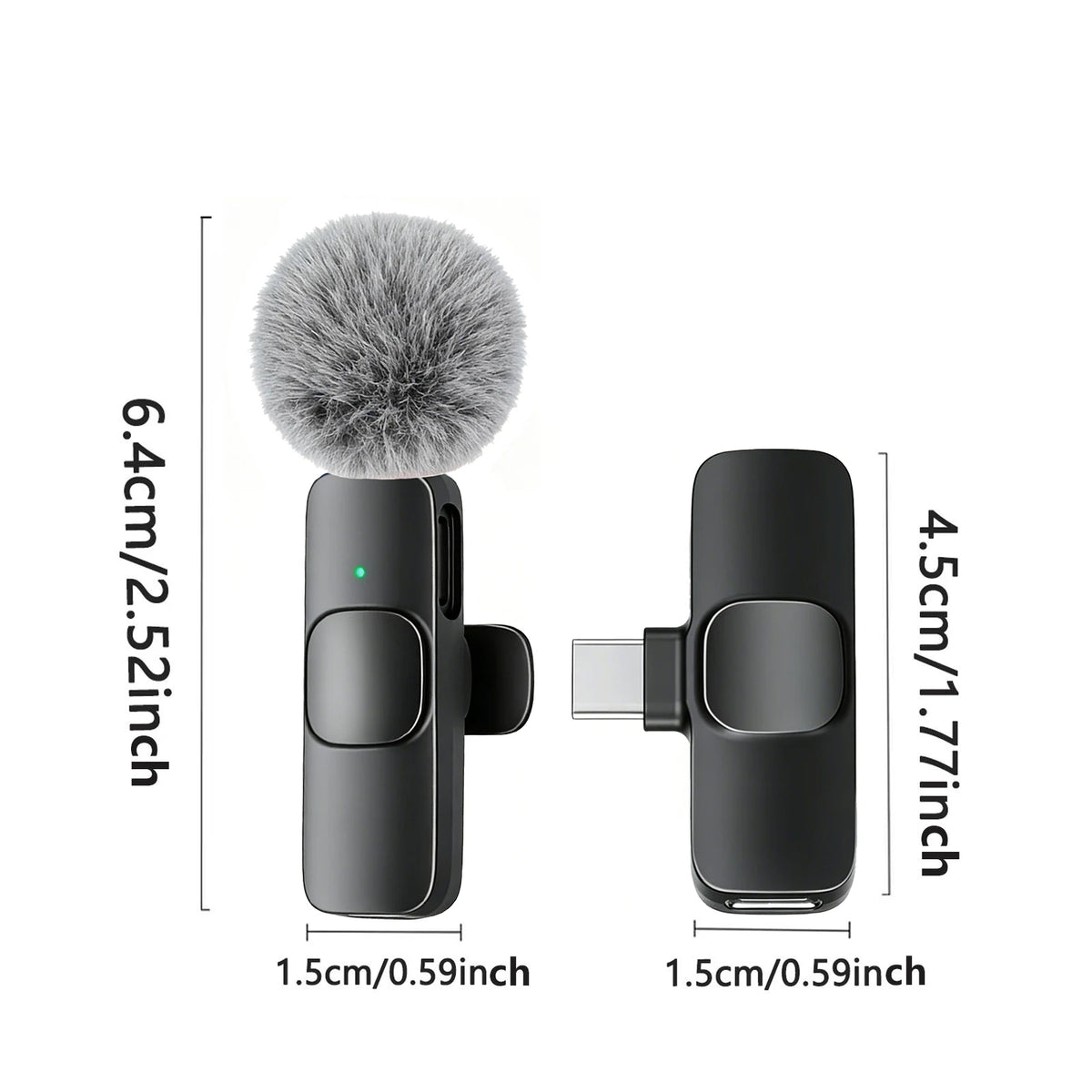 Micrófono Lavalier Inalámbrico Profesional — Plug & Play Tipo-C
