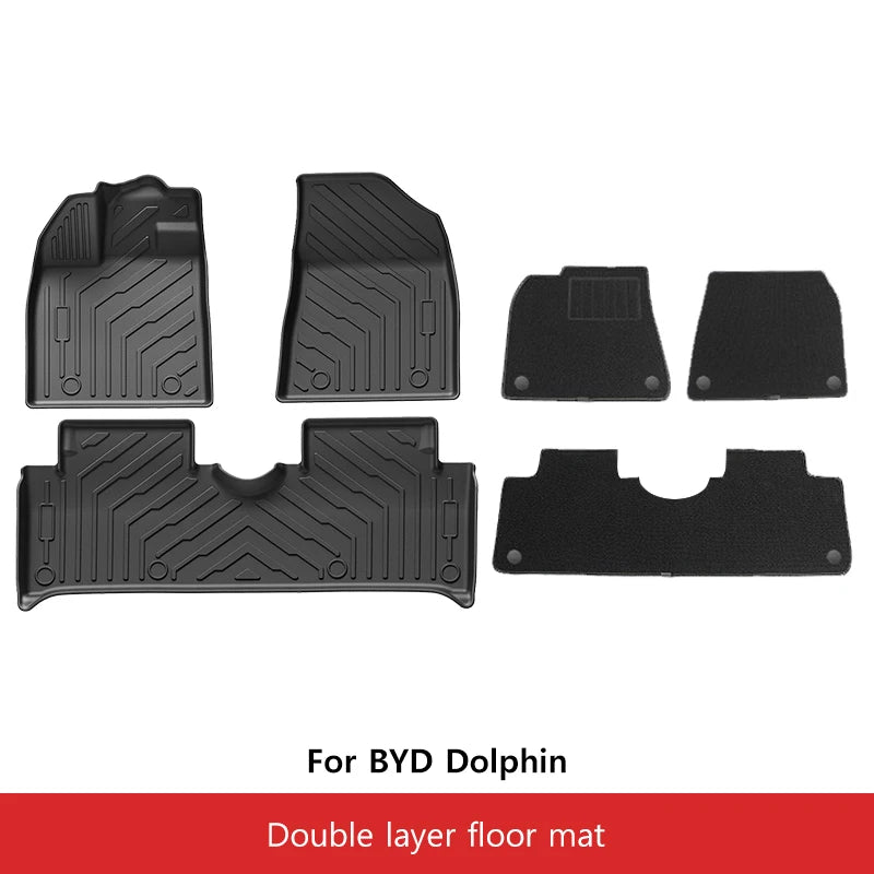Tapetes TPE para BYD Dolphin LHD 2021-2026 - Piso y Maletero Impermeable