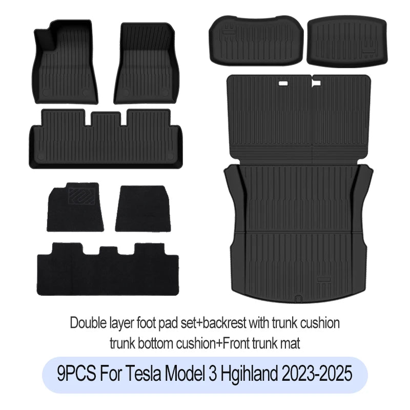 Alfombrilla para Maletero Tesla Model 3 Highland 2023-2026 - TPE Impermeable
