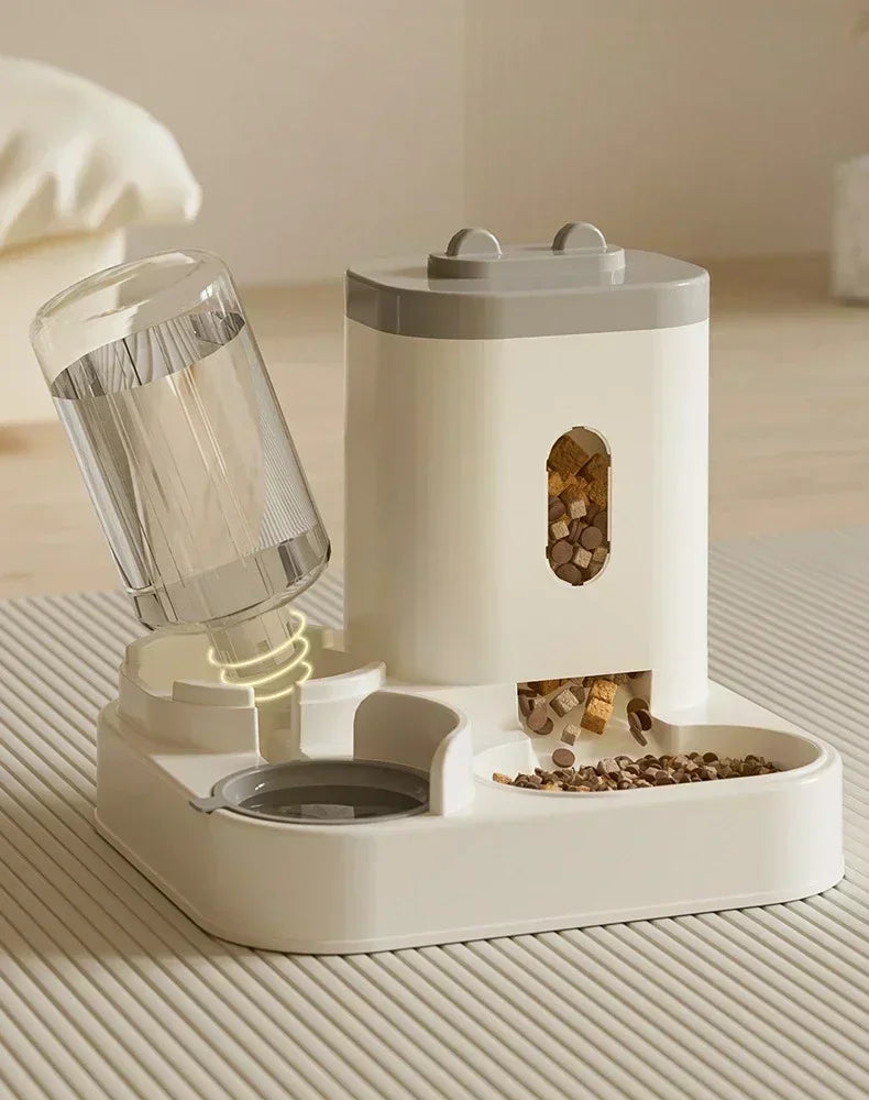 Comedero Automático para Gatos y Perros | Dispensador con Fuente de Agua 2L