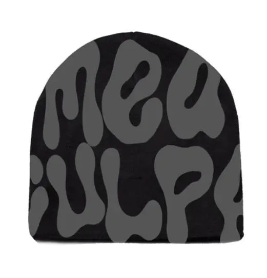 Gothic Spider Pattern Knitted Beanie